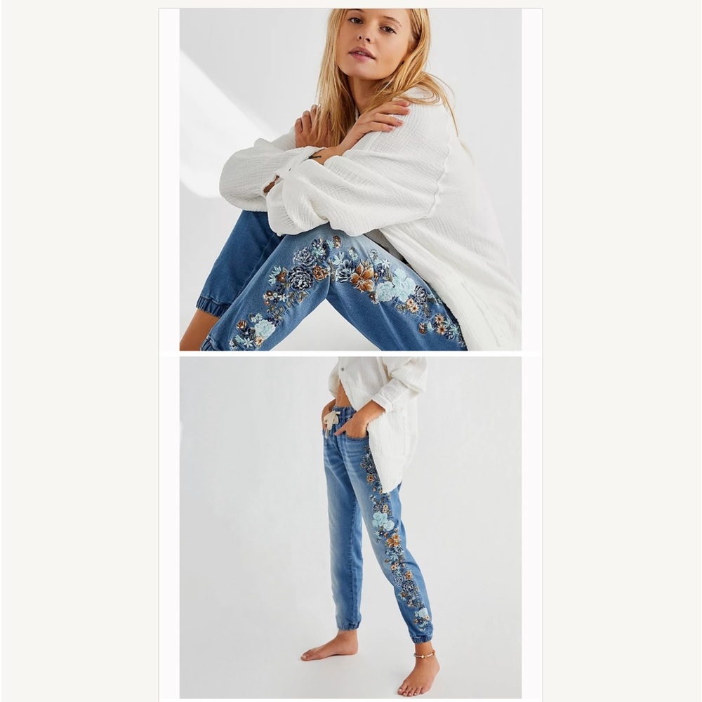 ISO DRIFTWOOD Free People Escapade Floral Embroidered